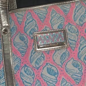 Lilly Pulitzer tote in cosmo pink a little tipsy
